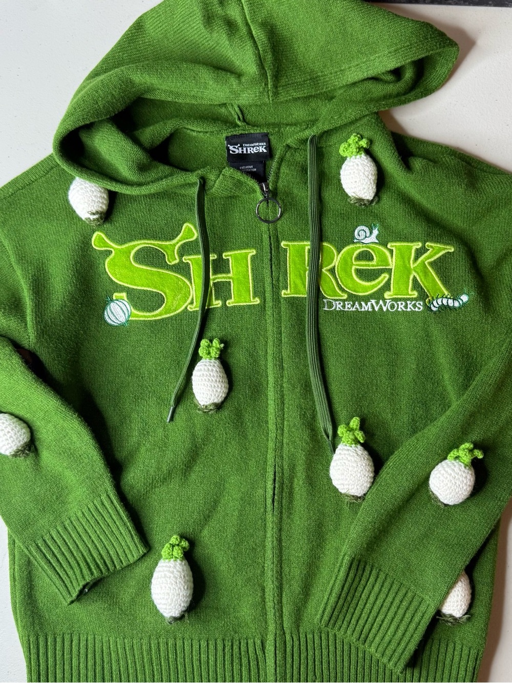 Box Lunch Exclusive Dreamworks Shrek Hoodie Zip Up Sweatshirt Womens Size Small